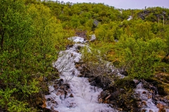 Porsangenfjord Snow Melt Waterfall